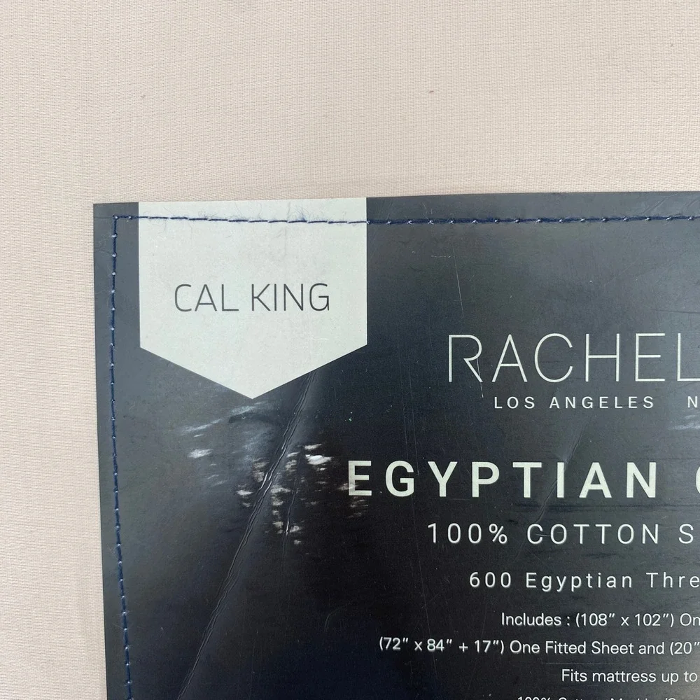 Rachel Zoe Sheet Set California King Blush Pink 600 TC Egyptian Cotton Neutral